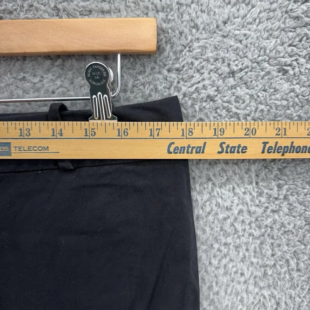 Talbots‎ Womens Pants Black Size 12 Curvy Cropped High Rise Stretch Slit Pocket